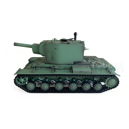 TOUCAN RC HOBBY Heng Long 1/16 7.0 Plastic Soviet Union KV-2 3849 RTR RC Tank with 360 Degrees Turret Barrel Recoil BB Infrared Combat Smoke
