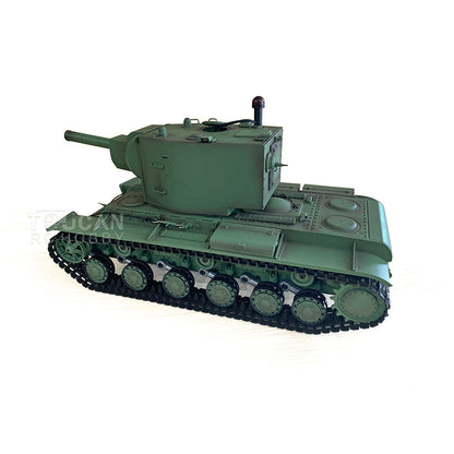 TOUCAN RC HOBBY Heng Long 1/16 7.0 Plastic Soviet Union KV-2 3849 RTR RC Tank with 360 Degrees Turret Barrel Recoil BB Infrared Combat Smoke