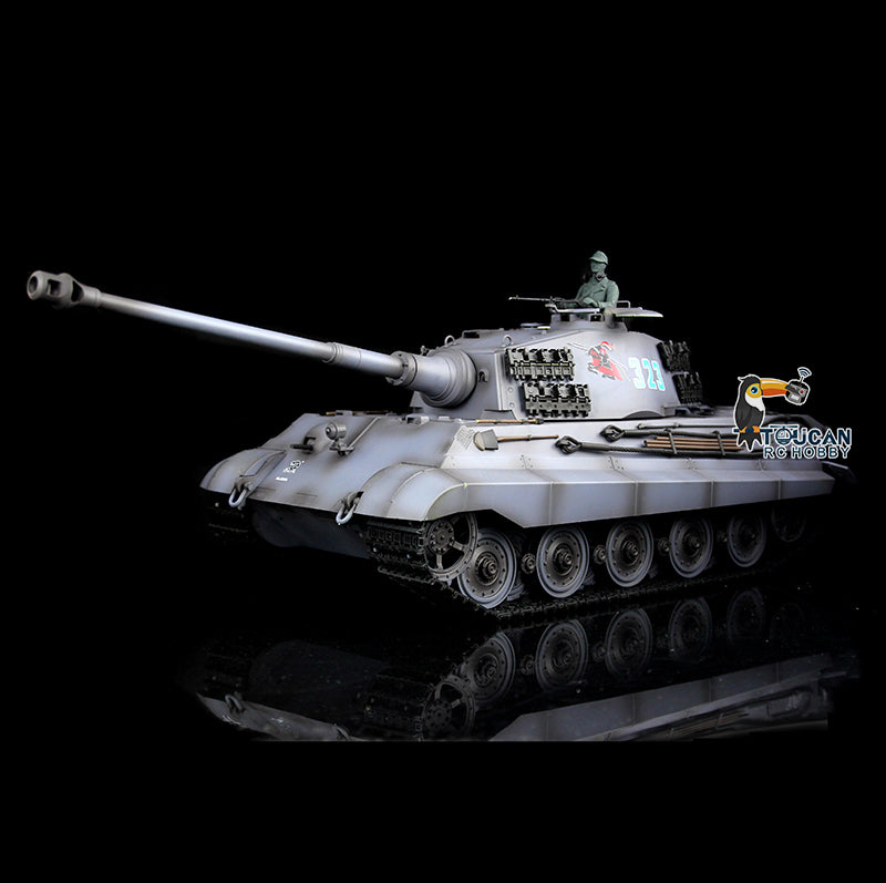 TOUCAN RC HOBBY Heng Long 1/16 TK7.0 Plastic German King Tiger RTR RC Tank Model 3888A Sound Light Smoke BB Infrared Combat Metal Barrel