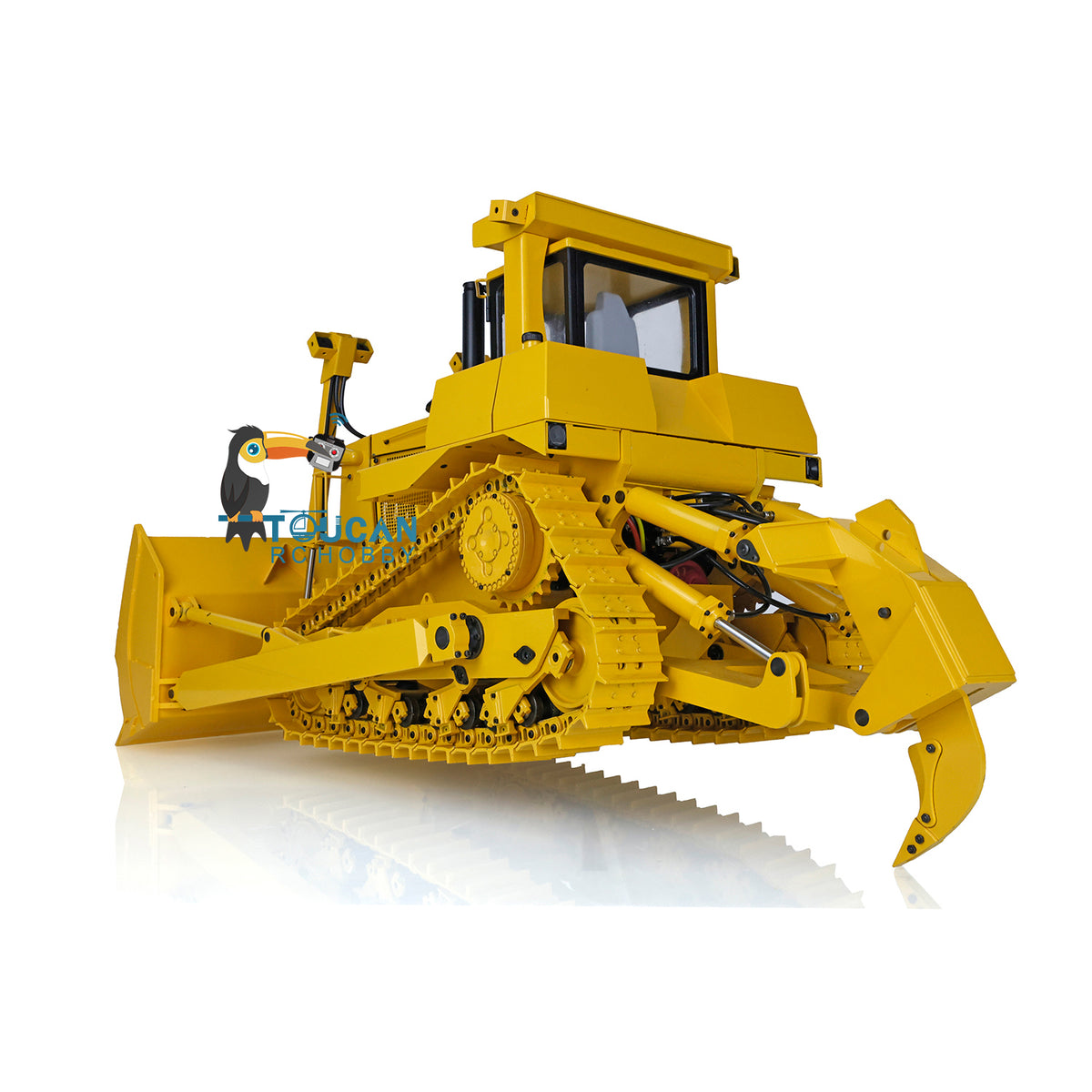 TOUCAN RC HOBBY Fast Free Shipping  1/14 Scale JDMODEL Metal RC Hydraulic Bulldozer DXR2 JDM-98 W/ Light Sound Pump Cylinder ESC Motor Battery