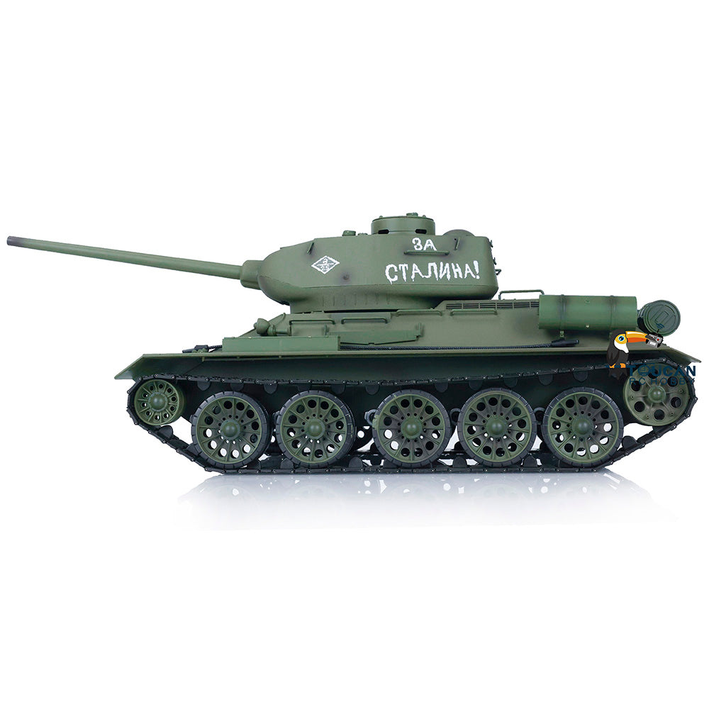 TOUCAN RC HOBBY Heng Long 1/16 2.4G TK7.0 Plastic 3909 Soviet Union T34/85 RTR RC Tank BB Infrared Combat 360 Degrees Turret Smoke Metal Barrel