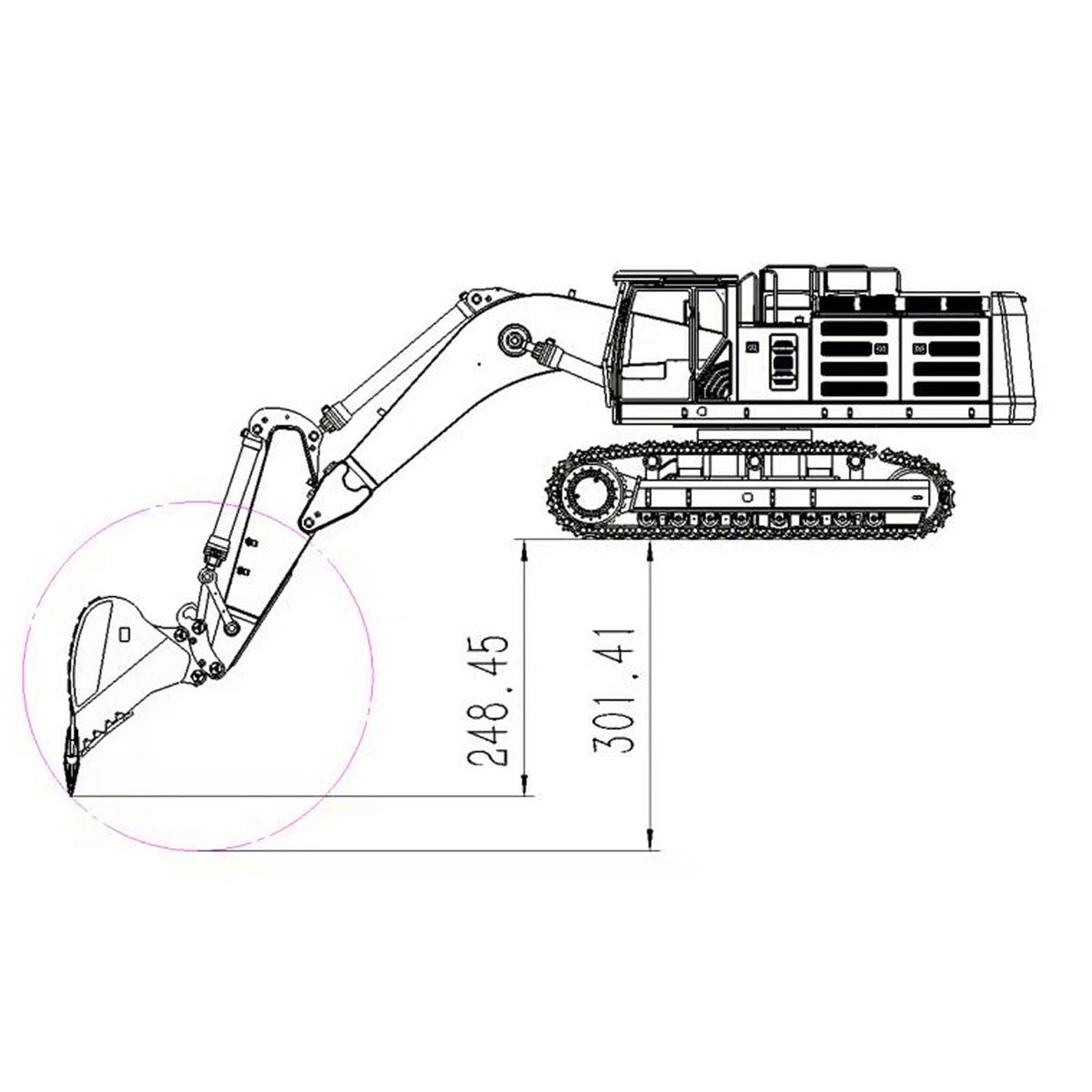 TOUCAN RC HOBBY BMG C374 1/14 Metal RC RTR Hydraulic Excavator Brushless Motor Quick Coupler Light Sound FlySky I6S Controller for Construction Model Collectors