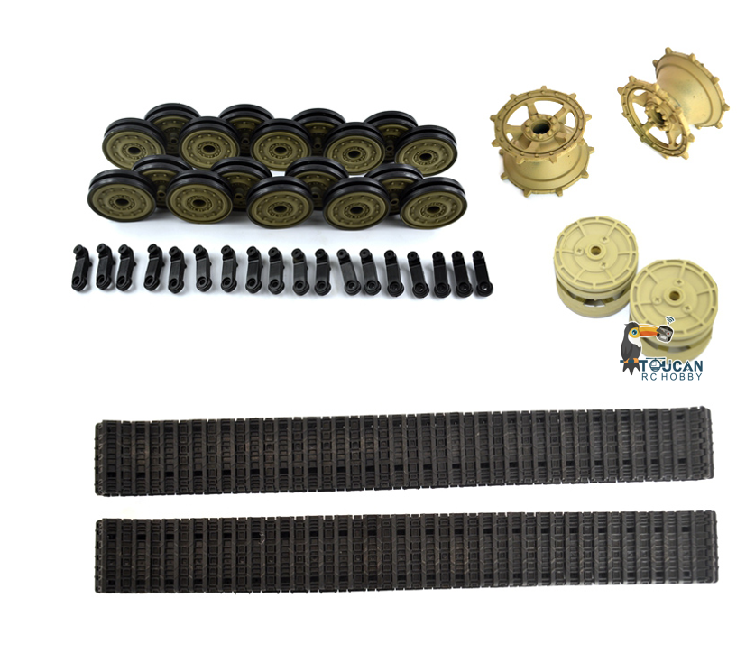 TOUCAN RC HOBBY 1/16 RC Heng Long German King Tiger Tank 3888A RC Tank Plastic TracksRoad Wheels