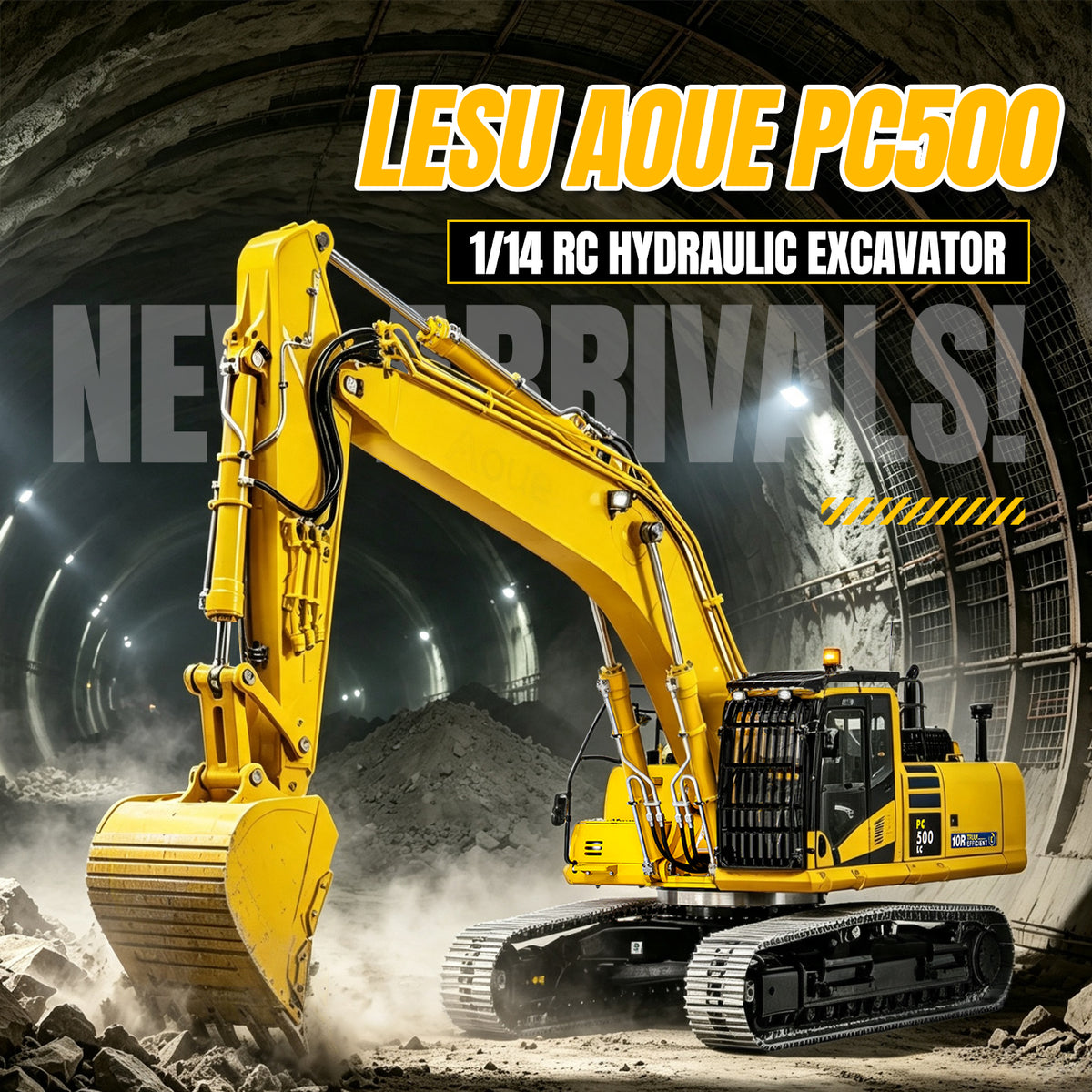 LESU 1/14 Hydraulic RC Excavator Aoue PC500 B0019 - Metal Track RTR PNP