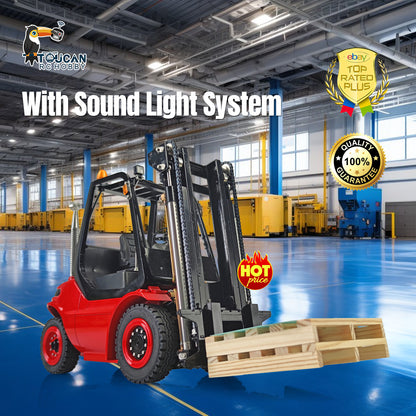 TOUCAN RC HOBBY LESU 1/14 RC Hydraulic Forklift Transfer Car Painted RTR Truck Motor Light Battery Radio System Remote Control Vehicles