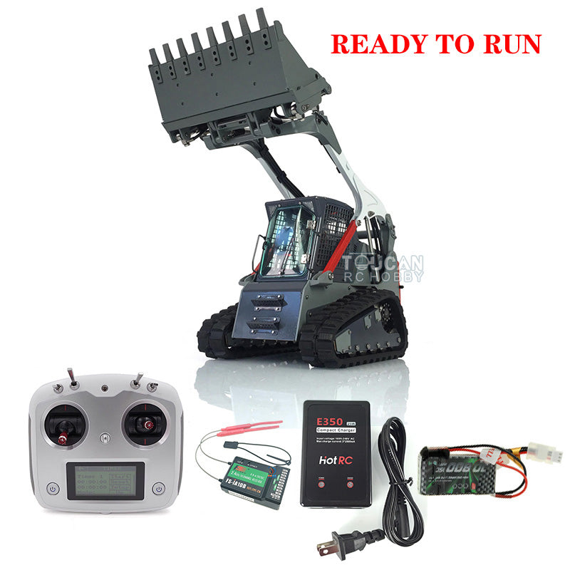Lesu 1/14 Metal RC Hydraulic Tracked Skid-Steer Loader Aoue LT5 Hydraulic Construction Vehicles