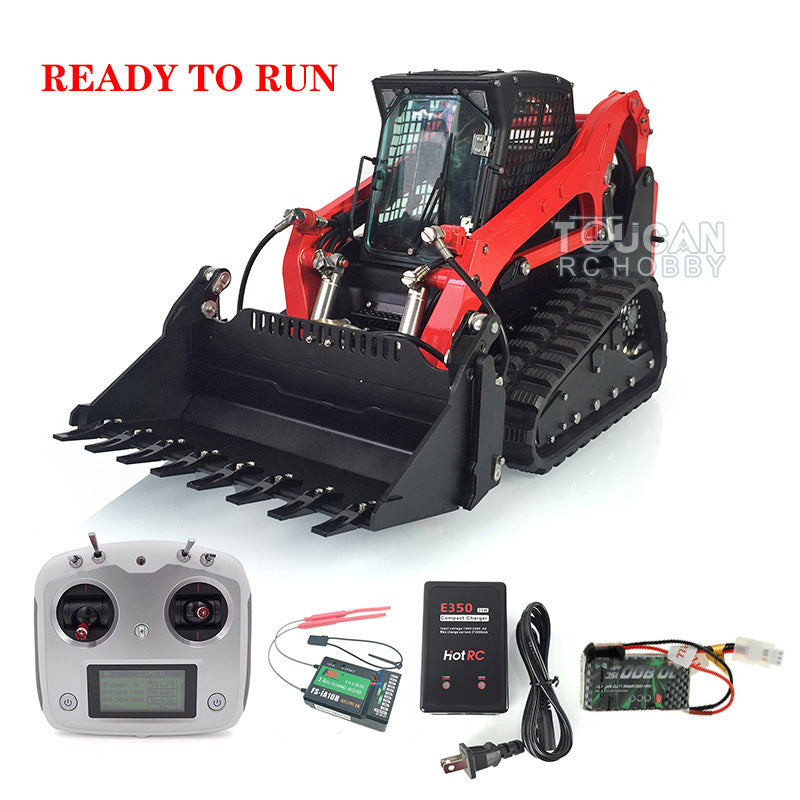 Lesu 1/14 Metal RC Hydraulic Tracked Skid-Steer Loader Aoue LT5 Hydraulic Construction Vehicles