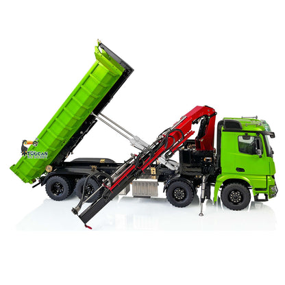 8X8 Lesu 1/14 Metal RC Hydraulic Roll On Off Crane Dump Truck Z0017