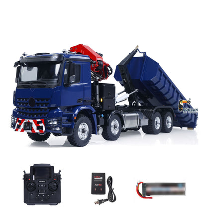 8X8 Lesu 1/14 Metal RC Hydraulic Roll On Off Crane Dump Truck Z0017