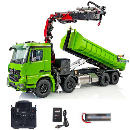 8X8 Lesu 1/14 Metal RC Hydraulic Roll On Off Crane Dump Truck Z0017