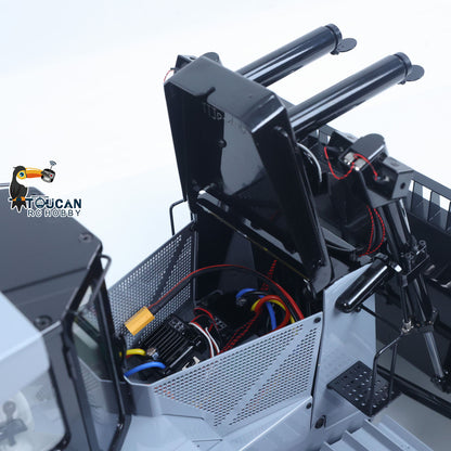 JDModel 98Ultra 1/14 RC Metal Bulldozer 4CH Valve Hydraulic Construction Vehicle FlySky ST8 Radio Controller