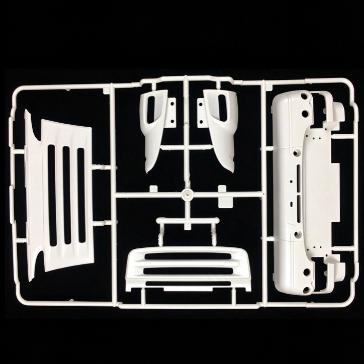 TOUCAN RC HOBBY HHRC DIY Parts Plastic Gearbox Side Skirt Car Shell Cabin Battery Box Front Face Parts Bumper Second Plate Rear View Mirror Light Mudguard Sticker for 1/14 Tractor Truck Model