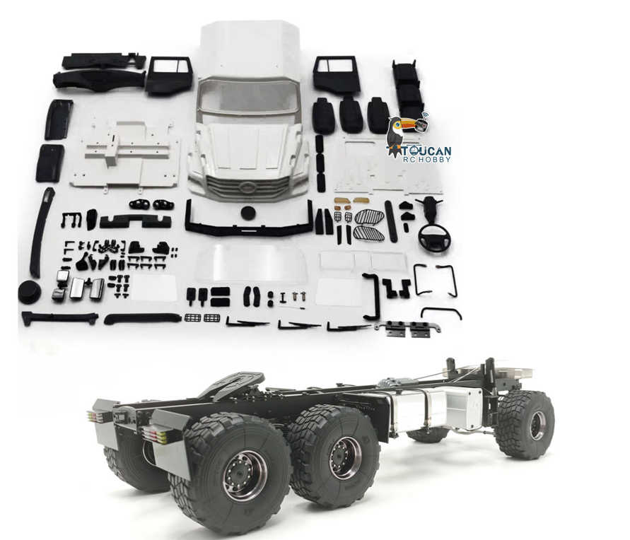 TOUCAN RC HOBBY JDModel 218 1/14 6*6 Plastic RC Tractor Truck Kit/PNP 2-Speed Transmission Hobbywing Brushed ESC Motor Differential Lock DIY Model for Enthusiasts