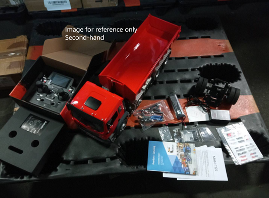 TOUCAN RC HOBBY Second Hand US Stock Metal LESU 1/14 Hydraulic RC Full Dump Truck 8x8 & LESU Metal Trailer 25.5*18.2*14CM