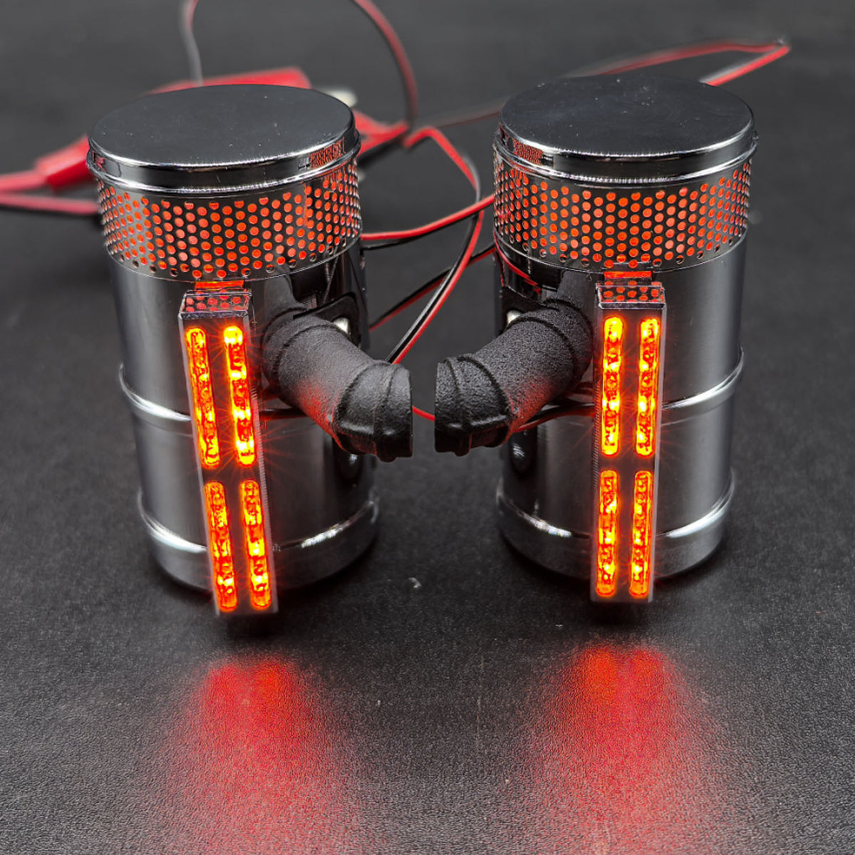 TOUCAN RC HOBBY Degree 1Pair Metal Air Filter Weather Guard for DIY 1/14 56344 56301 Remote Control Tractor Truck RC Lorry Vehicle King Hauler