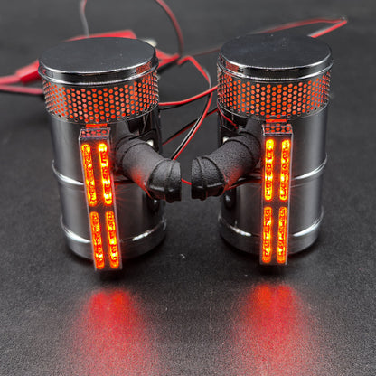 TOUCAN RC HOBBY Degree 1Pair Metal Air Filter Weather Guard for DIY 1/14 56344 56301 Remote Control Tractor Truck RC Lorry Vehicle King Hauler