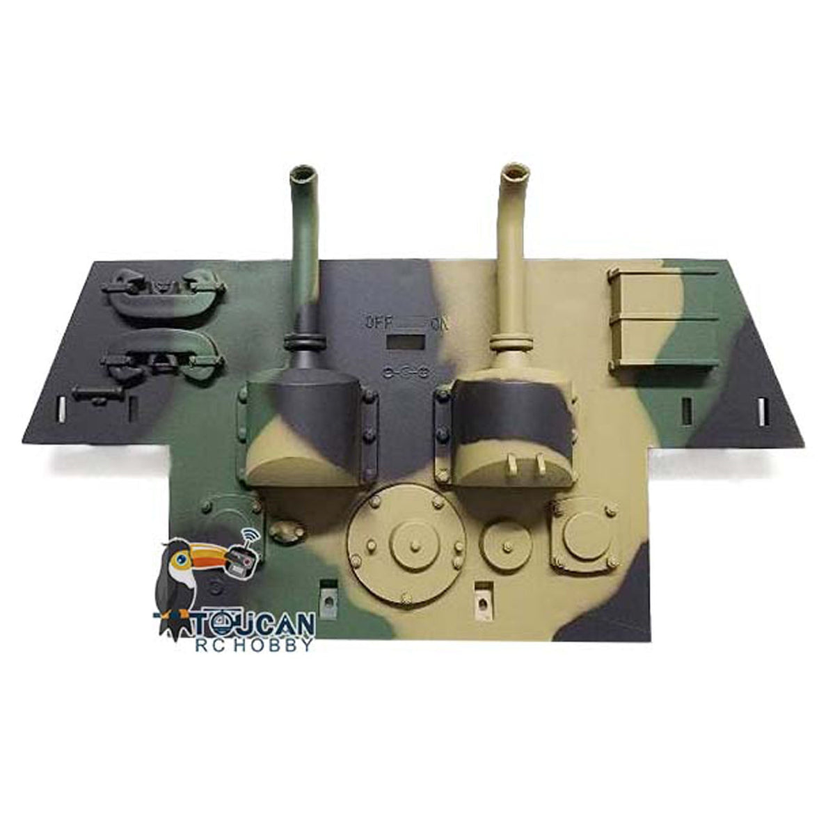 TOUCAN RC HOBBY Plastic Rear Panel Spare Parts for Heng Long 1/16 Scale German King Tiger RC Tank Models 3888A Radio Controlled Armored Cars