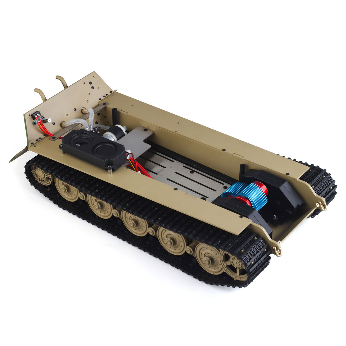 TOUCAN RC HOBBY Full Metal RC Tank Chassis for Heng Long 1/16 German King Tiger Henschel Steel Gearbox 390 Brushed Motor Smoke Unit Speaker