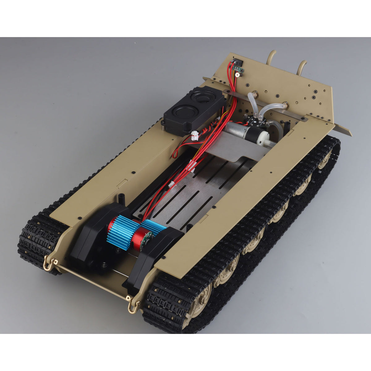 TOUCAN RC HOBBY Full Metal RC Tank Chassis for Heng Long 1/16 German King Tiger Henschel Steel Gearbox 390 Brushed Motor Smoke Unit Speaker