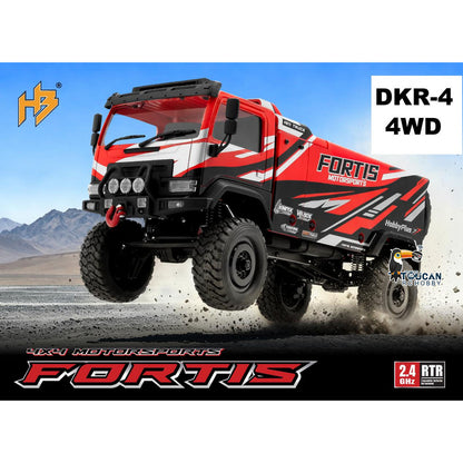 TOUCAN RC HOBBY Hobby Plus 1/18 4*4 RC Off Road Vehicle Remote Control Desert Rally Car DKR-4 Fortis Hobbywing Brushless Motor Light Battery