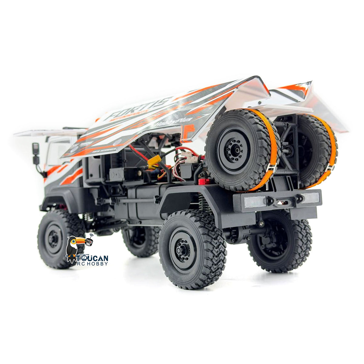TOUCAN RC HOBBY Hobby Plus 1/18 4*4 RC Off Road Vehicle Remote Control Desert Rally Car DKR-4 Fortis Hobbywing Brushless Motor Light Battery