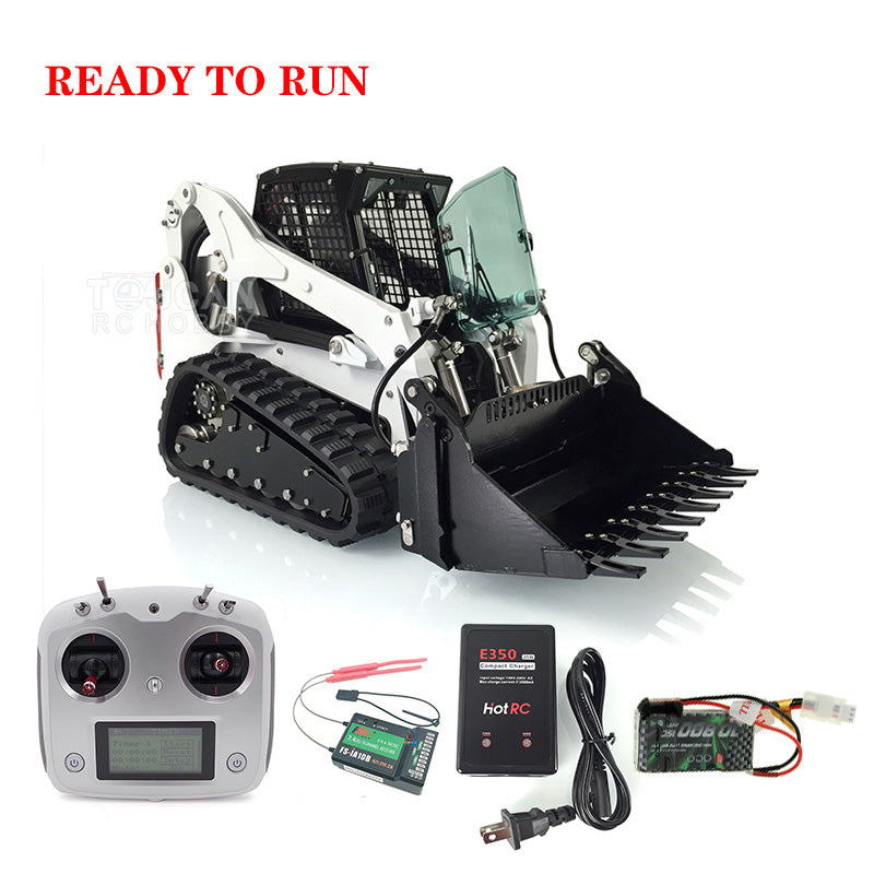 Lesu 1/14 Metal RC Hydraulic Tracked Skid-Steer Loader Aoue LT5 Hydraulic Construction Vehicles