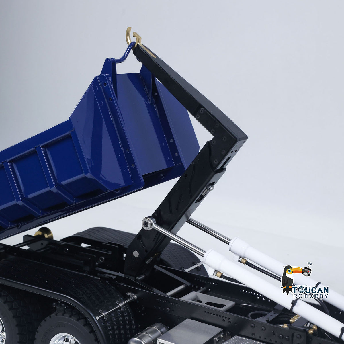 Lesu Z0017 1/14 Metal RC Hydraulic Roll On Off Crane Dump Truck 8X8 Lorry Tipper Vehicle
