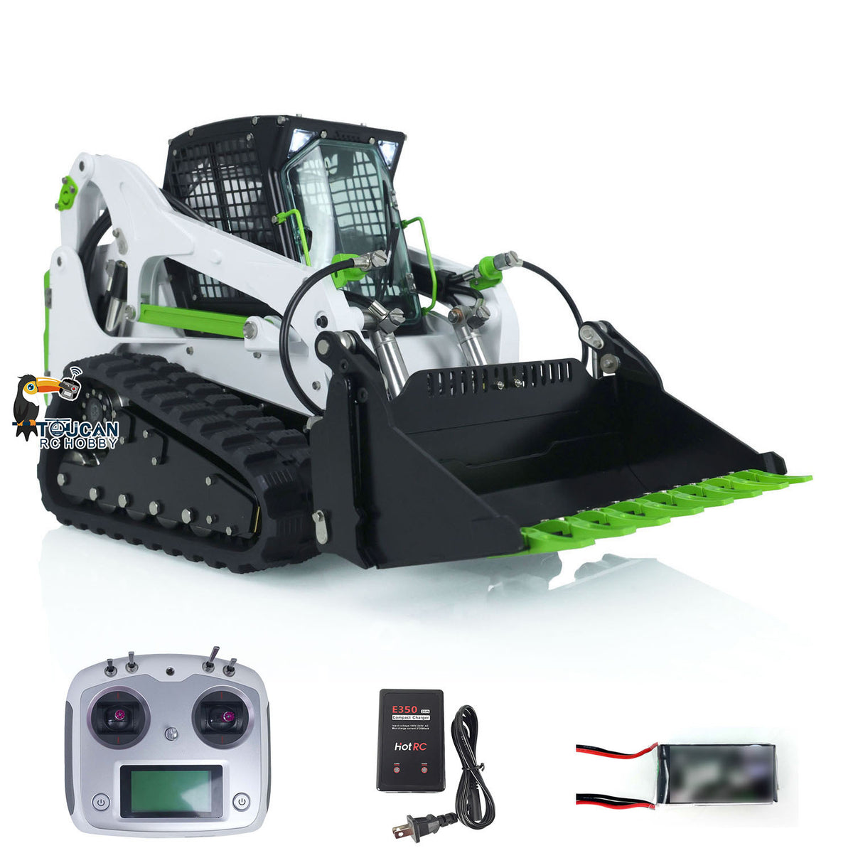 Lesu 1/14 Metal RC Hydraulic Tracked Skid-Steer Loader Aoue LT5 Hydraulic Construction Vehicles
