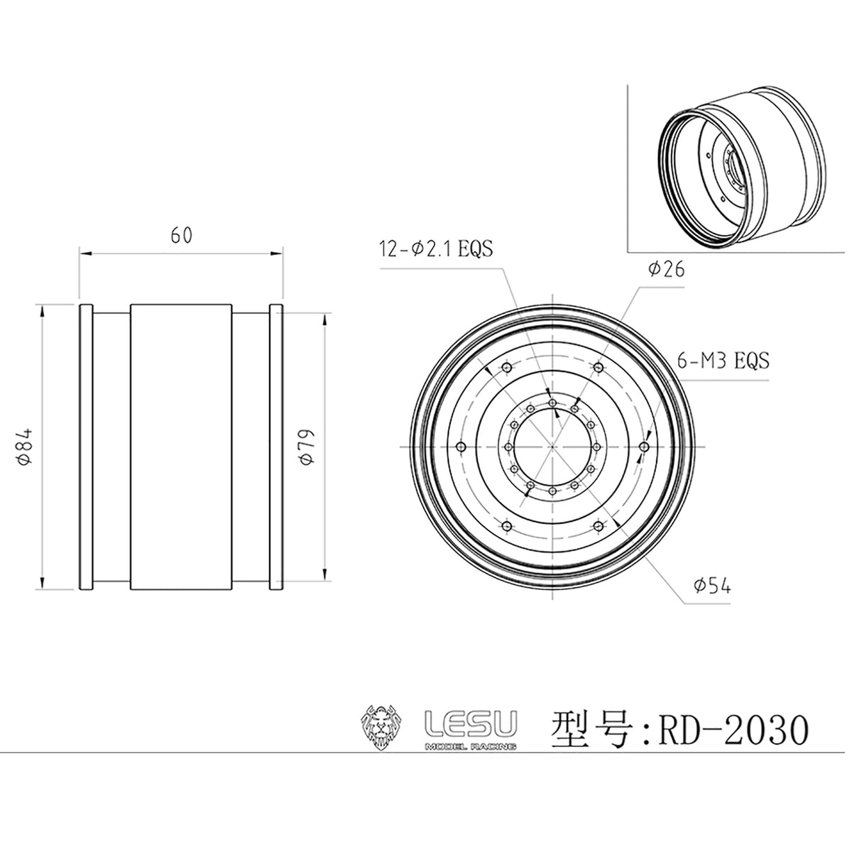 TOUCAN RC HOBBY 1Pair Front or Rear Wheel Rubber Tire Tyre Metal Wheel Hub for LESU 1/14 RC Hydraulic Tractor AOUE 1050 Agricultural Vehicle DIY Car