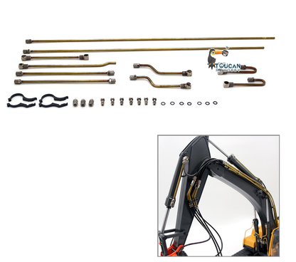 TOUCAN RC HOBBY Metal Timber Grab Quick Release Coupler Shear Claw Brass Oil Pipe Clamp For JDMODEL 1/14 RC Hydraulic Excavator V2 JDM-106 Digger