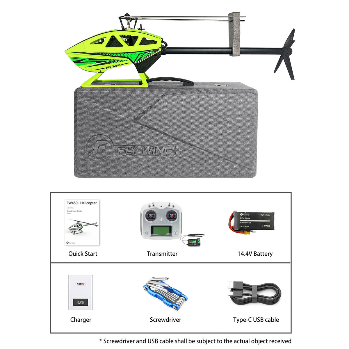TOUCAN RC HOBBY  RC FLYWING 450L V3 Smart Radio Controlled Helicopter RTF Drone GPS Hover Aerobatic One Key Return Painted 54*32*17CM