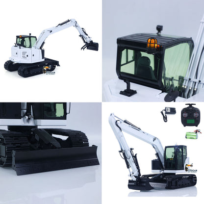 BMG C308 1/14 Metal RC Hydraulic Excavator RTR 4CH Valve Quick Coupler Thumb Grab Light System