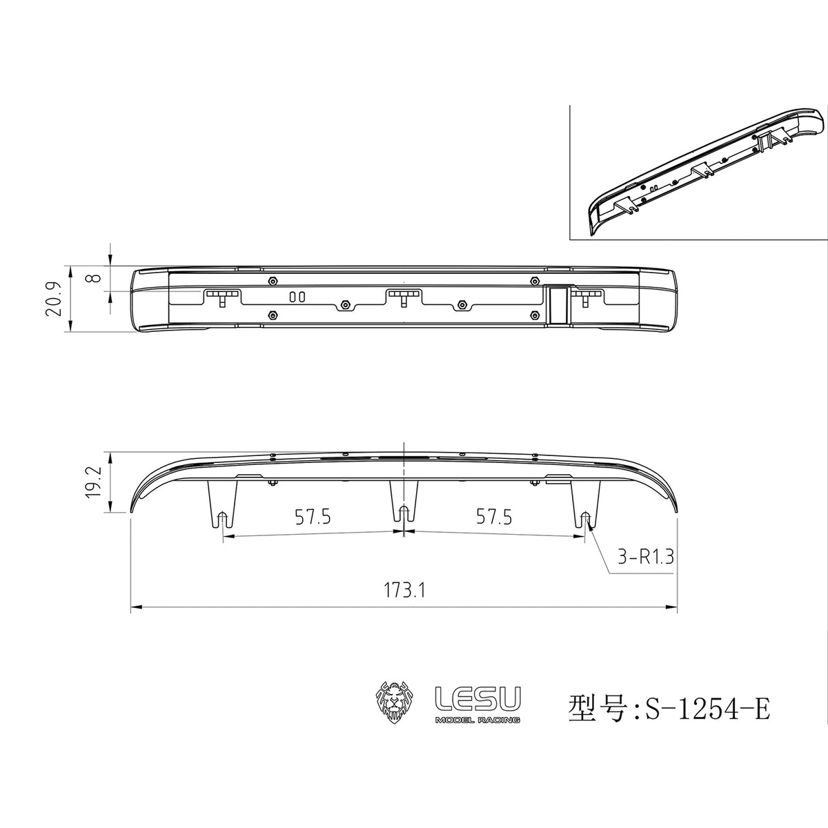 TOUCAN RC HOBBY LESU Metall-Sonnenblende 3V LED-Scheinwerfer Sonnenschutz für DIY 1/14 RC Traktor LKW 770S ferngesteuertes Lastwagen-Fahrzeugmodell