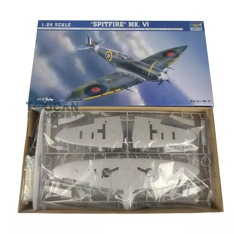 TOUCAN RC HOBBY US Stock Trumpeter 02413 1/24British Spitfire MK VI Airplane Model Fighter Aircraft Kit
