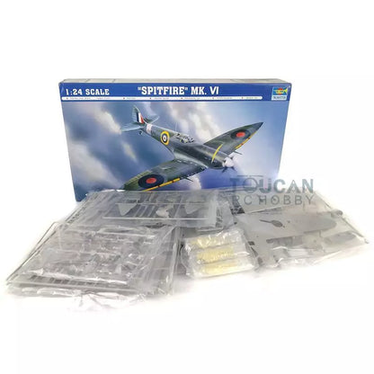 TOUCAN RC HOBBY US Stock Trumpeter 02413 1/24British Spitfire MK VI Airplane Model Fighter Aircraft Kit