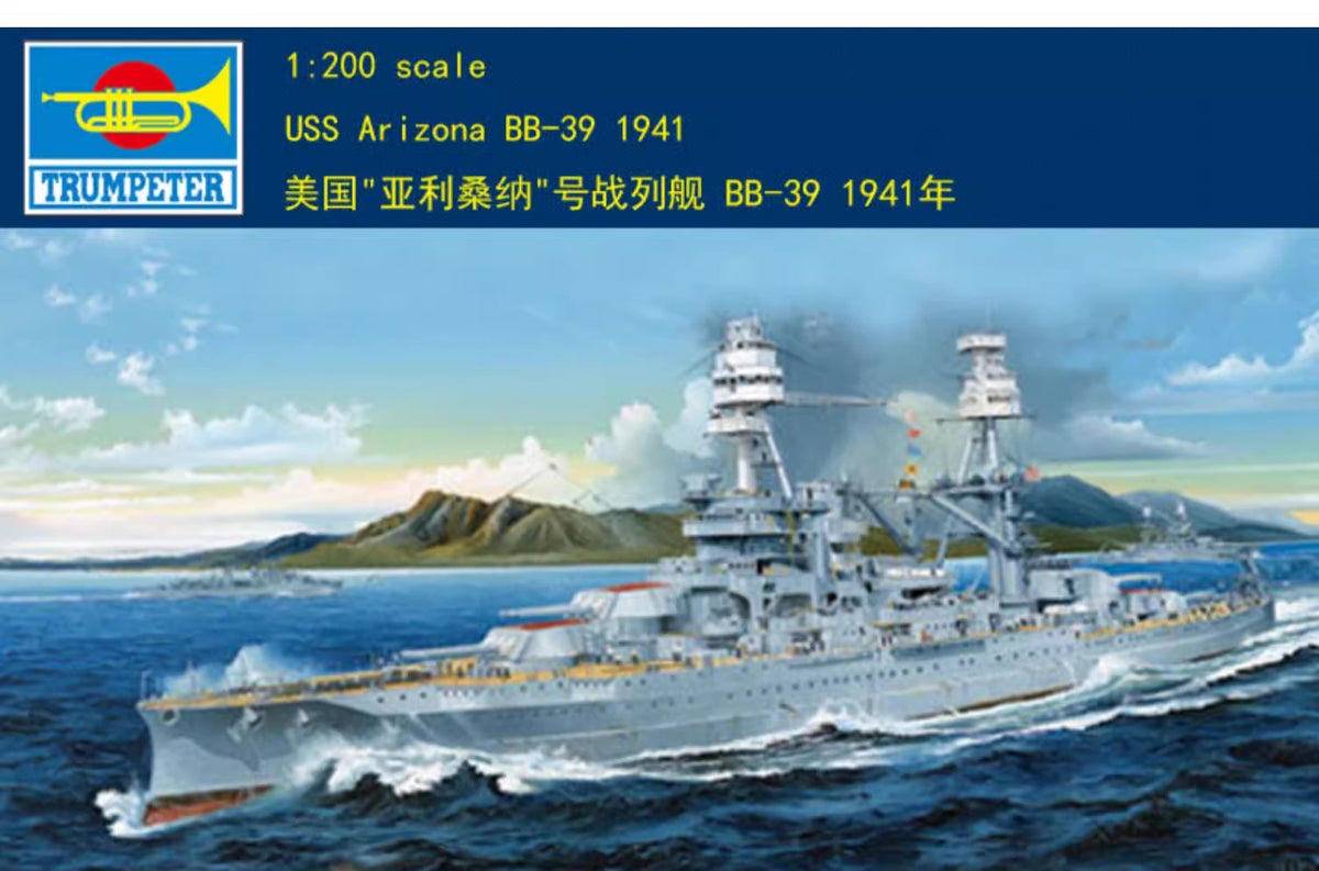 TOUCAN RC HOBBY US Stock Trumpeter 1/200 Warship 03701 USS BB-39 Arizona 1941 Hobby Model Kit Static Unpainted Unassembled Electric Car