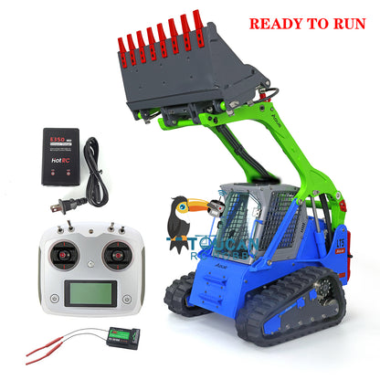 Lesu 1/14 Metal RC Hydraulic Tracked Skid-Steer Loader Aoue LT5 Hydraulic Construction Vehicles