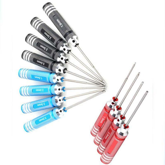 TOUCAN RC HOBBY YZWJ Metal 4pcs Hex Screw Driver Set Tool Kit for 1/14 RC Car Radio Controlled Vehicle DIY Part 1.5mm 2.0mm 2.5mm 3.0mm Hobby Model