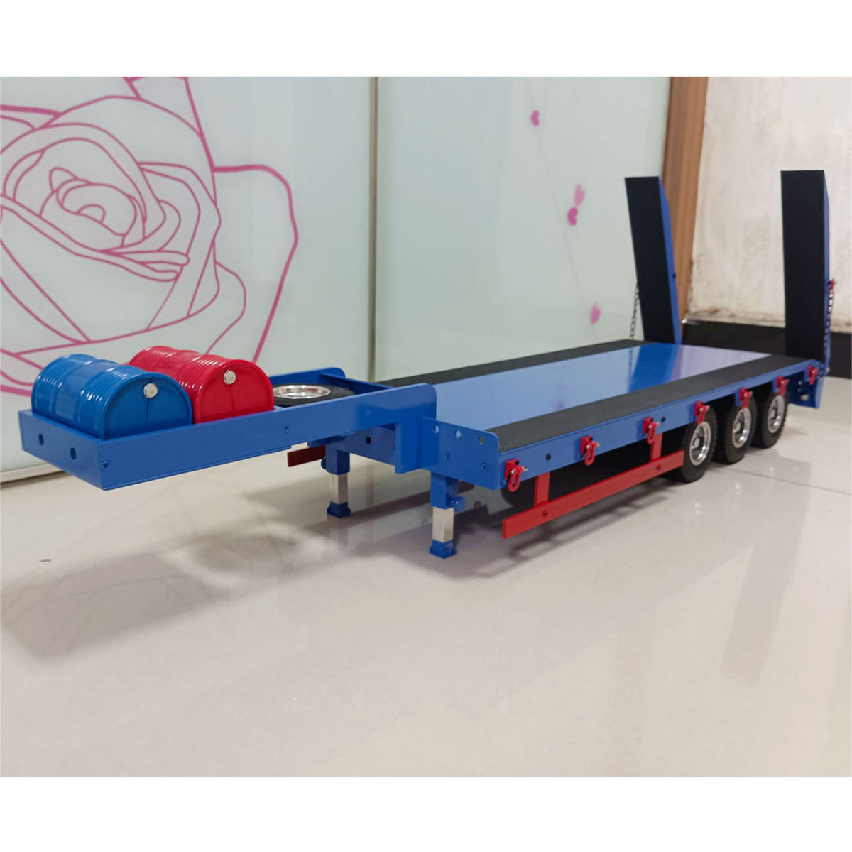 TOUCAN RC HOBBY Metal 3 Axles Trailer Semi-trailer for 1/14 RC Tractor Truck Remote Control Cars Simulation Hobby Model DIY Parts