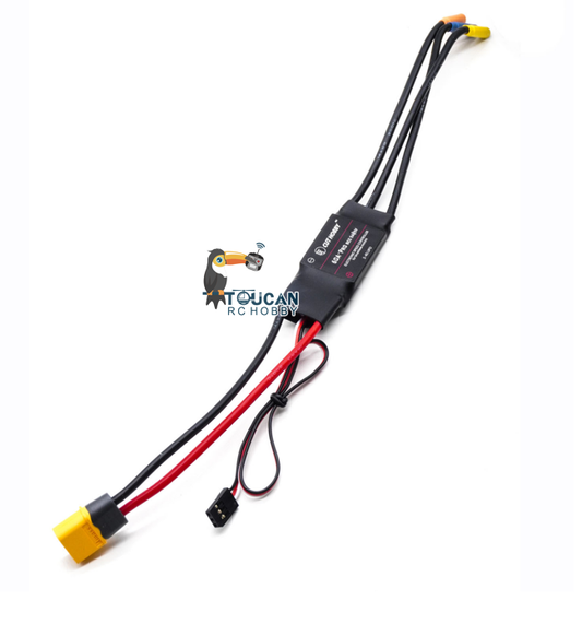 TOUCAN RC HOBBY CUT RC Hobby RC Hobby 60A Brushless ESC Planet Gear Metal Drive Wheel Brushless Motor for 1/12 1/14 Remote Control Hydraulic Excavator Construction Vehicles LR914