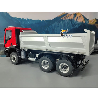 TOUCAN RC HOBBY MODO 1/14 6x6 Hydraulic RC Dump Truck Radio Controlled Tipper Dumper Car 2-speed Gearbox PNP Sound Light Painted Assembled Model