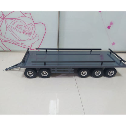 TOUCAN RC HOBBY Metal 5 Axles Trailer for 1/14 RC Hydraulic Dump Radio Controlled Truck Tractor Eletric Car Simulation Hobby Model