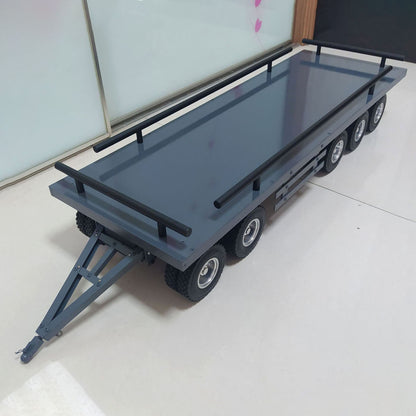 TOUCAN RC HOBBY Metal 5 Axles Trailer for 1/14 RC Hydraulic Dump Radio Controlled Truck Tractor Eletric Car Simulation Hobby Model