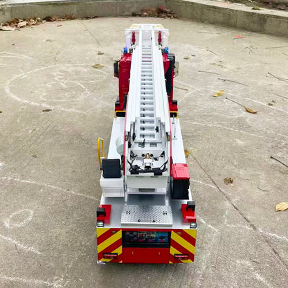 TOUCAN RC HOBBY 1/14 6x4 2Speed Gearbox Metal Chassis Remote Control Electric Lift Ladder Fire Truck RC Rescue Vehicle Model Sound System