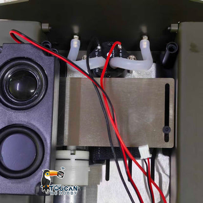 TOUCAN RC HOBBY Metal Chassis Smoke Unit Gearbox Power Blue Motor Speaker Switch for Heng Long 1/16 RC Battle Tank 3898 USA M4A3 Sherman Model