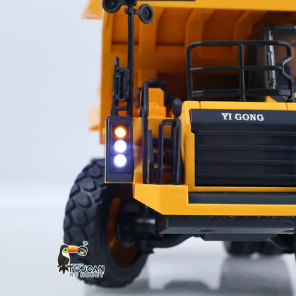 TOUCAN RC HOBBY Yi Gong Ready To Run 1/50 Electric Remote Control Dump Mining Truck RC Construction Vehicle Tipper Model Lights Sounds Effect USB Cable