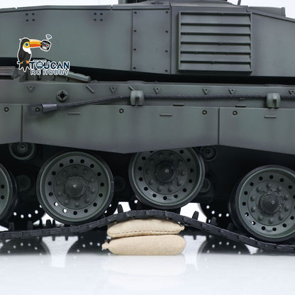 TOUCAN RC HOBBY Heng Long 1/16 TK7.0 Customize 3908 Challenger II RTR RC Tank FPV 360 Degrees Turret IR BB Smoke Metal Tracks Road Drive Idler Wheels