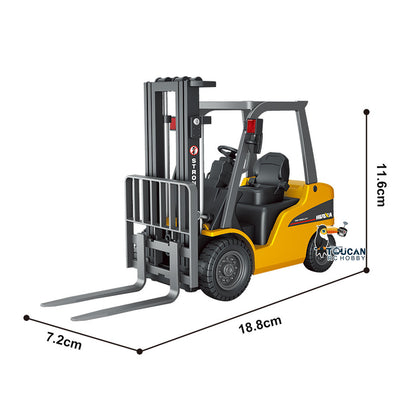 TOUCAN RC HOBBY HUINA 1/50 Electric Remote Control Forklift 9925 Mini Warehouse RC Model Desktop Level Light Sound Effect Battery