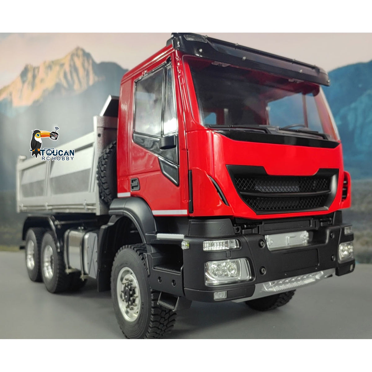 TOUCAN RC HOBBY MODO 1/14 6x6 Hydraulic RC Dump Truck Radio Controlled Tipper Dumper Car 2-speed Gearbox PNP Sound Light Painted Assembled Model