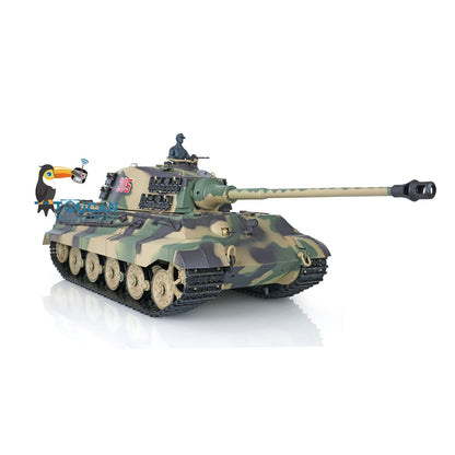 TOUCAN RC HOBBY Heng Long 1/16 TK7.0 Plastic 3888A German King Tiger RRT RC Tank with 360 Degrees Turret Sound Light Smoke BB Infrared Combat